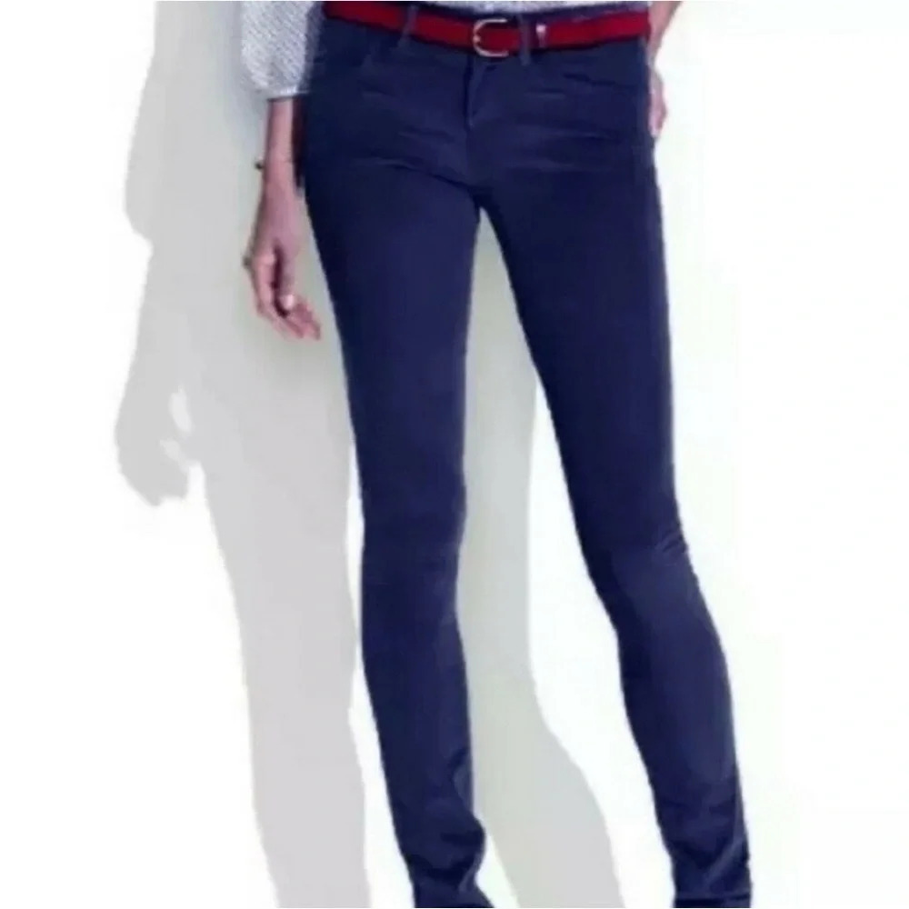 Madewell Womens Skinny Stretch Cords Corduroy Pants Indigo Blue 25/32